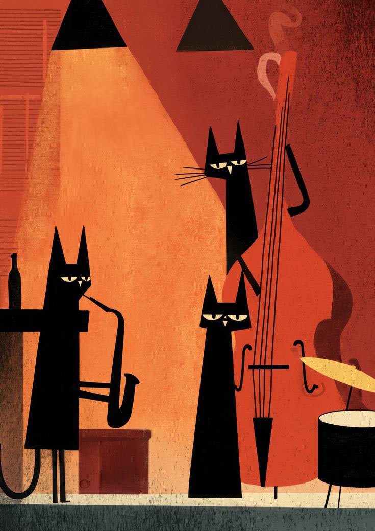 Cool Cats Jazz Print